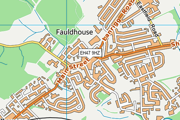 EH47 9HZ map - OS VectorMap District (Ordnance Survey)