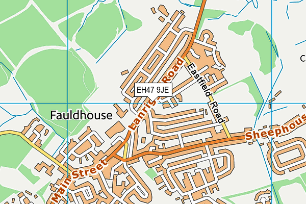 EH47 9JE map - OS VectorMap District (Ordnance Survey)