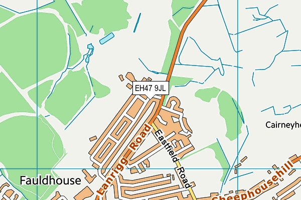 EH47 9JL map - OS VectorMap District (Ordnance Survey)