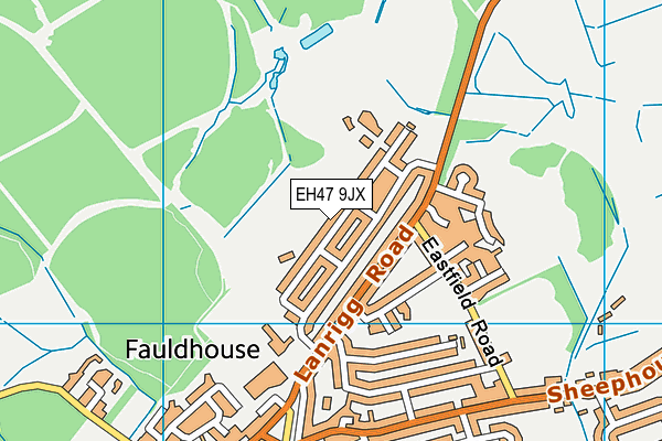 EH47 9JX map - OS VectorMap District (Ordnance Survey)