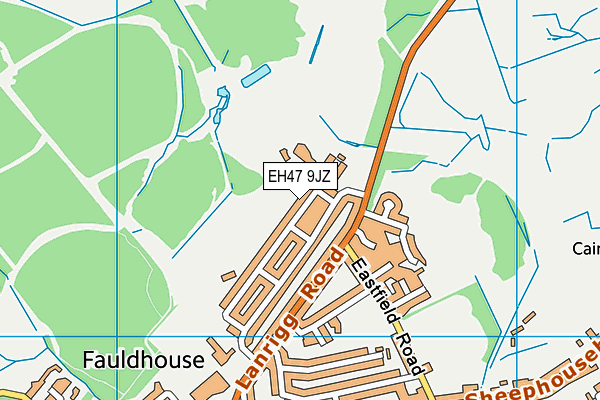 EH47 9JZ map - OS VectorMap District (Ordnance Survey)