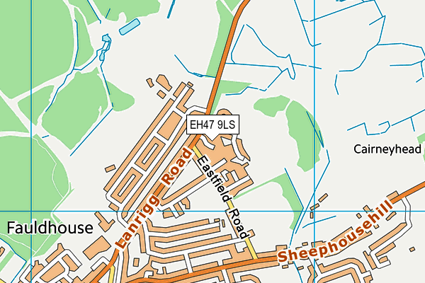 EH47 9LS map - OS VectorMap District (Ordnance Survey)