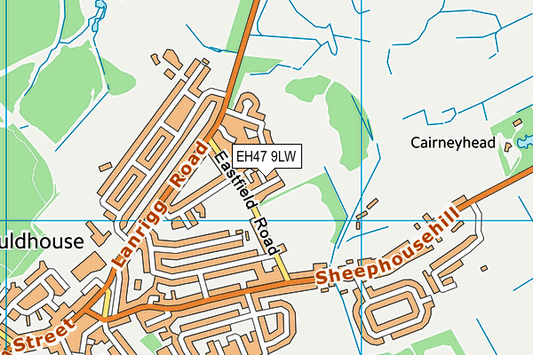 EH47 9LW map - OS VectorMap District (Ordnance Survey)