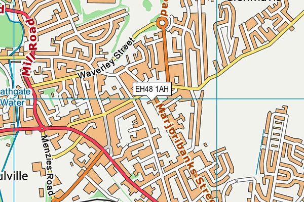 EH48 1AH map - OS VectorMap District (Ordnance Survey)