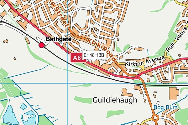 EH48 1BB map - OS VectorMap District (Ordnance Survey)