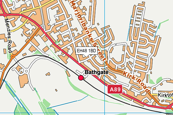 EH48 1BD map - OS VectorMap District (Ordnance Survey)