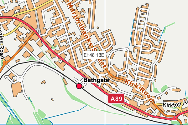 EH48 1BE map - OS VectorMap District (Ordnance Survey)