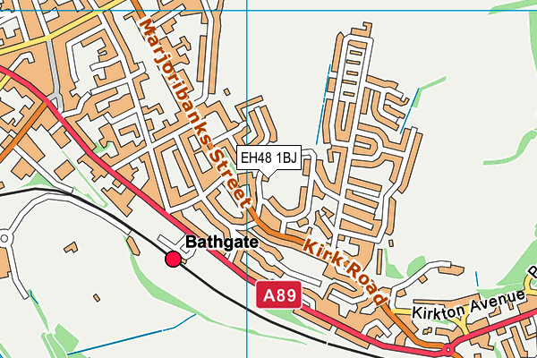 EH48 1BJ map - OS VectorMap District (Ordnance Survey)