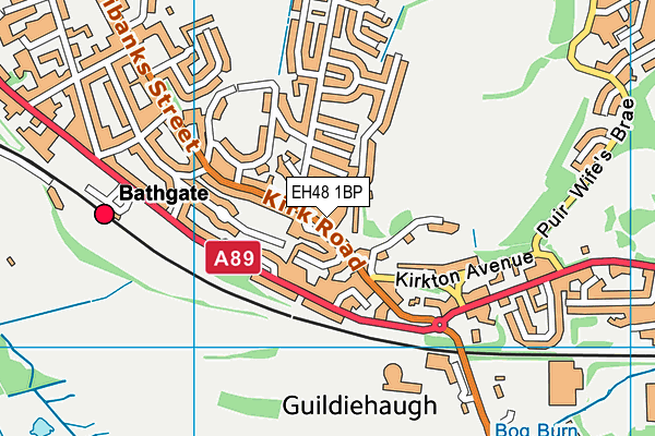 EH48 1BP map - OS VectorMap District (Ordnance Survey)