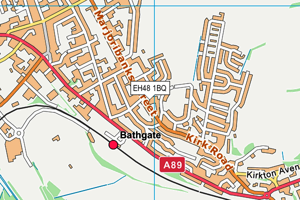 EH48 1BQ map - OS VectorMap District (Ordnance Survey)