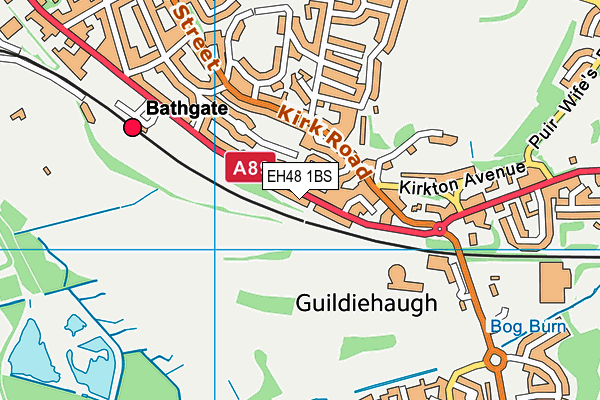 EH48 1BS map - OS VectorMap District (Ordnance Survey)