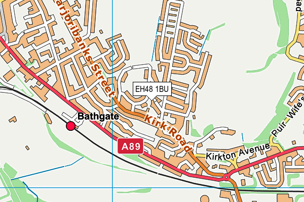 EH48 1BU map - OS VectorMap District (Ordnance Survey)