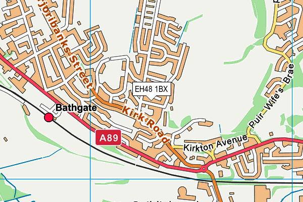 EH48 1BX map - OS VectorMap District (Ordnance Survey)