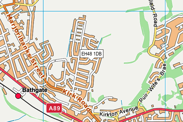 EH48 1DB map - OS VectorMap District (Ordnance Survey)