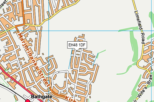EH48 1DF map - OS VectorMap District (Ordnance Survey)