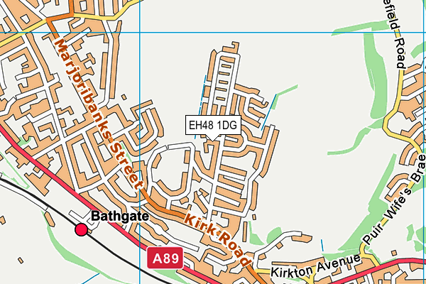 EH48 1DG map - OS VectorMap District (Ordnance Survey)