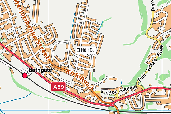 EH48 1DJ map - OS VectorMap District (Ordnance Survey)