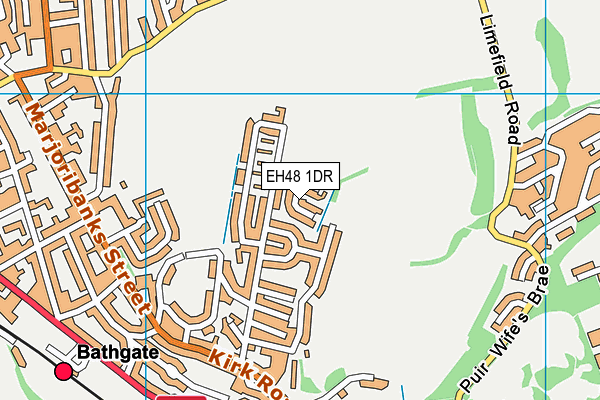 EH48 1DR map - OS VectorMap District (Ordnance Survey)