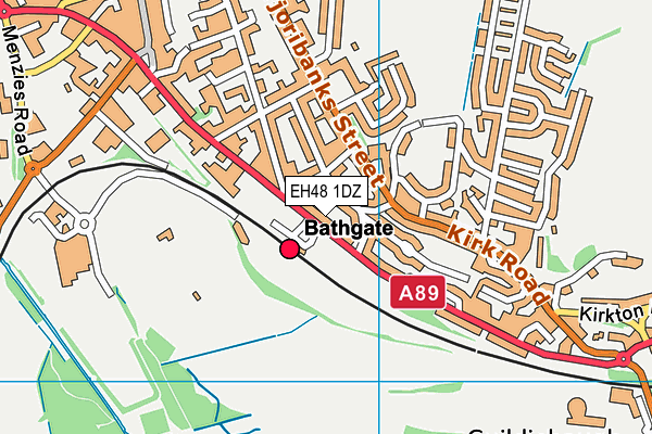 EH48 1DZ map - OS VectorMap District (Ordnance Survey)