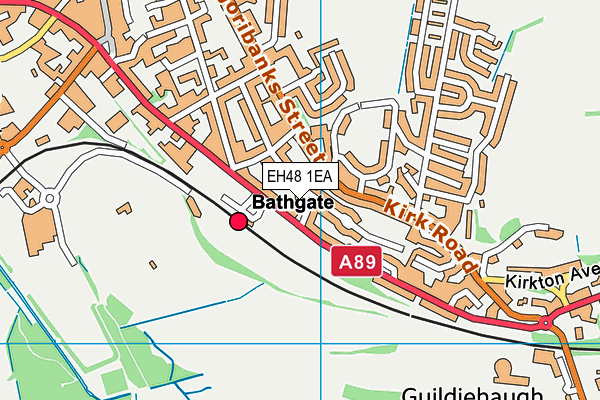 EH48 1EA map - OS VectorMap District (Ordnance Survey)