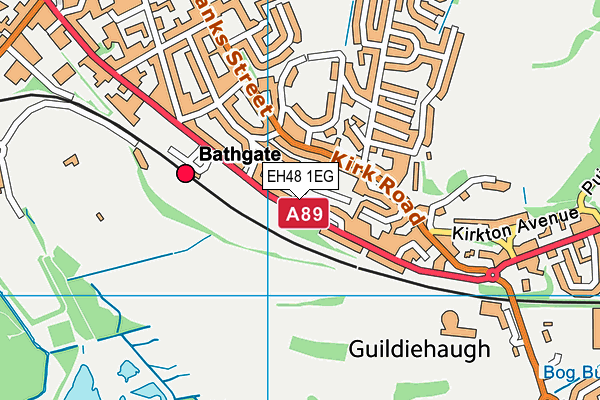 EH48 1EG map - OS VectorMap District (Ordnance Survey)