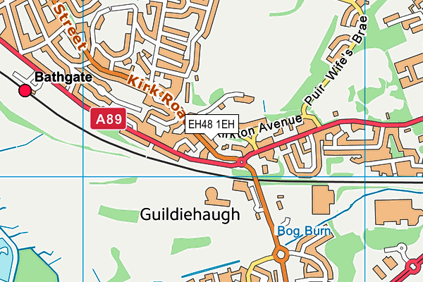 EH48 1EH map - OS VectorMap District (Ordnance Survey)