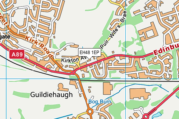 EH48 1EP map - OS VectorMap District (Ordnance Survey)