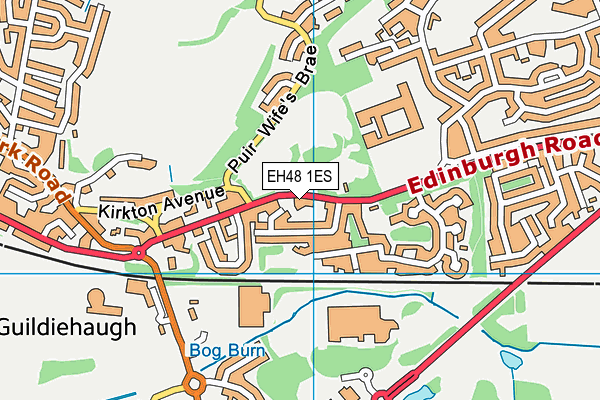 EH48 1ES map - OS VectorMap District (Ordnance Survey)