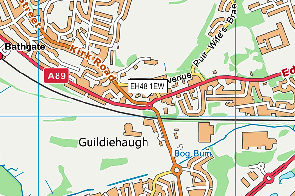 EH48 1EW map - OS VectorMap District (Ordnance Survey)