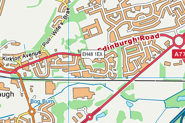 EH48 1EX map - OS VectorMap District (Ordnance Survey)