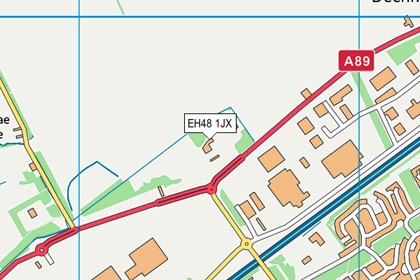 EH48 1JX map - OS VectorMap District (Ordnance Survey)