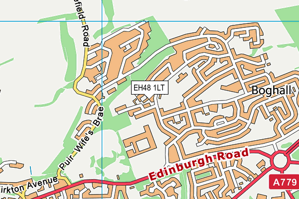 EH48 1LT map - OS VectorMap District (Ordnance Survey)