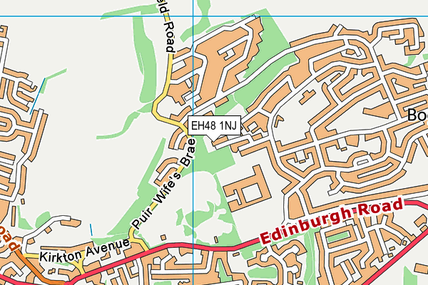 EH48 1NJ map - OS VectorMap District (Ordnance Survey)