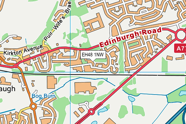 EH48 1NW map - OS VectorMap District (Ordnance Survey)