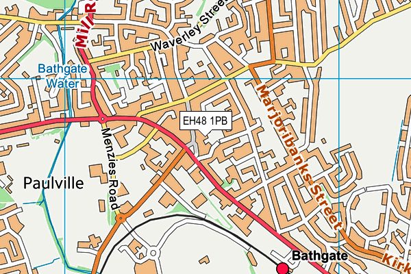 EH48 1PB map - OS VectorMap District (Ordnance Survey)