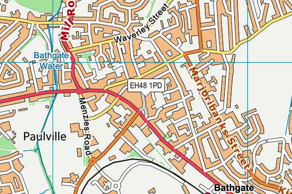 EH48 1PD map - OS VectorMap District (Ordnance Survey)
