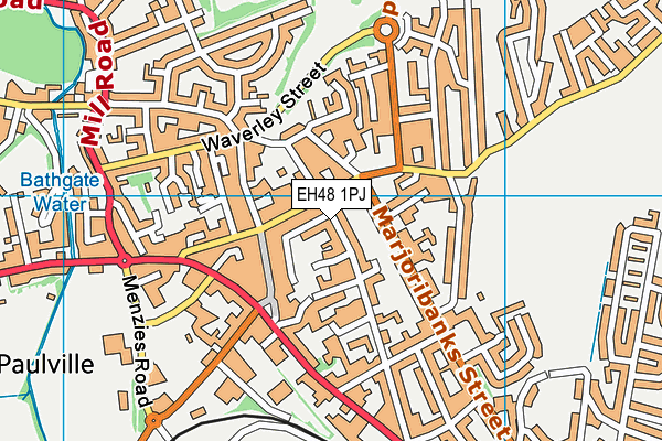 EH48 1PJ map - OS VectorMap District (Ordnance Survey)