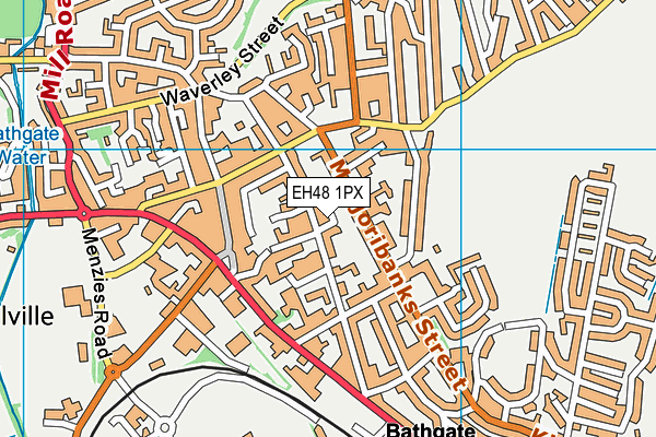 EH48 1PX map - OS VectorMap District (Ordnance Survey)