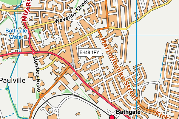 EH48 1PY map - OS VectorMap District (Ordnance Survey)
