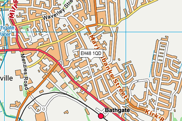 EH48 1QD map - OS VectorMap District (Ordnance Survey)