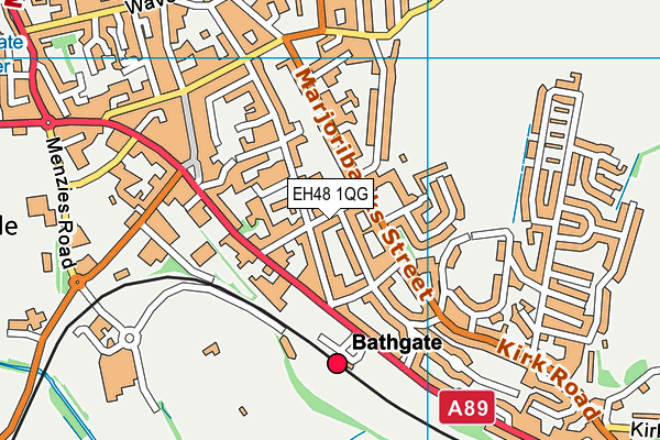 EH48 1QG map - OS VectorMap District (Ordnance Survey)