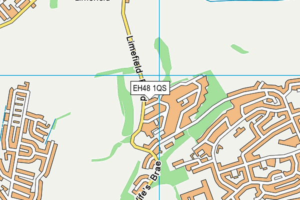 EH48 1QS map - OS VectorMap District (Ordnance Survey)
