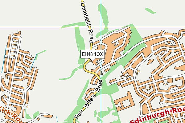 EH48 1QX map - OS VectorMap District (Ordnance Survey)