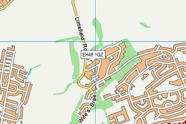 EH48 1QZ map - OS VectorMap District (Ordnance Survey)