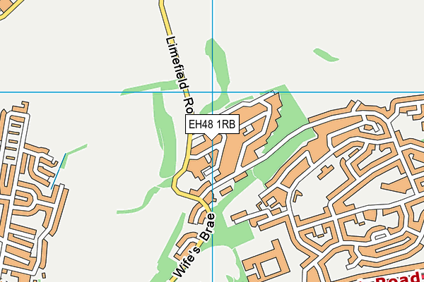 EH48 1RB map - OS VectorMap District (Ordnance Survey)