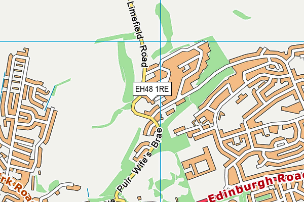 EH48 1RE map - OS VectorMap District (Ordnance Survey)
