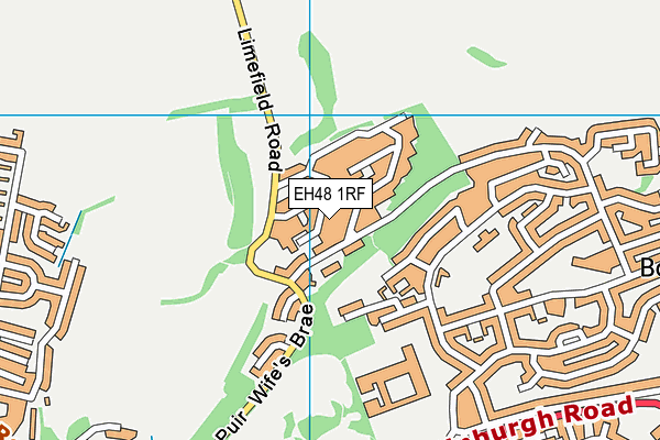 EH48 1RF map - OS VectorMap District (Ordnance Survey)