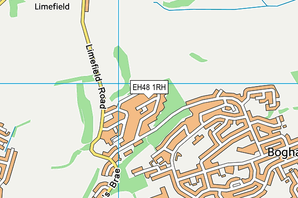 EH48 1RH map - OS VectorMap District (Ordnance Survey)