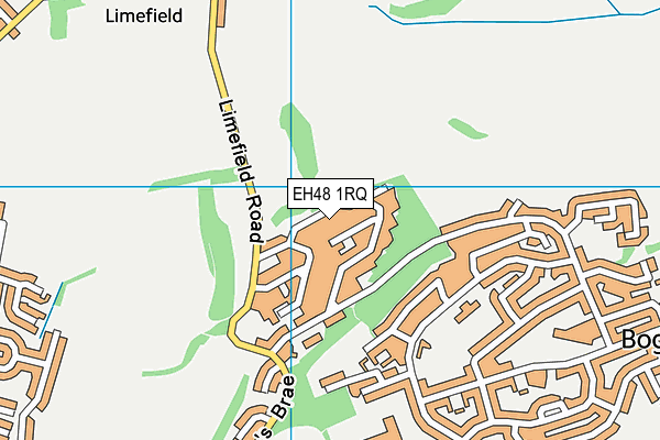 EH48 1RQ map - OS VectorMap District (Ordnance Survey)