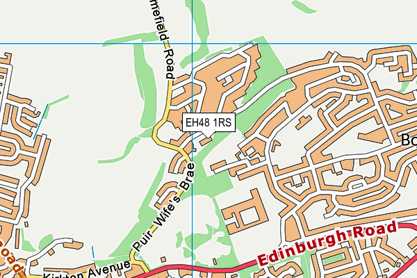 EH48 1RS map - OS VectorMap District (Ordnance Survey)